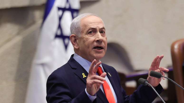 O primeiro-ministro de Israel, Benjamin Netanyahu, &eacute; um dos membros do novo Conselho de Paz, que come&ccedil;a a tomar forma