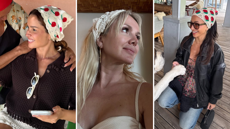 Famosas com len&ccedil;o de croch&ecirc; na cabe&ccedil;a 