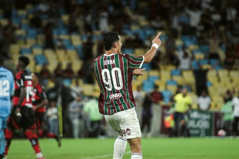 Kevin Serna marcou um dos gols da vit&oacute;ria do Fluminense sobre o Flamengo &ndash;
