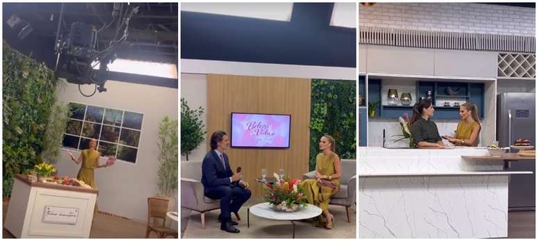 Momentos de Carol Minhoto no amplo cen&aacute;rio do programa 'Beleza e Vida'