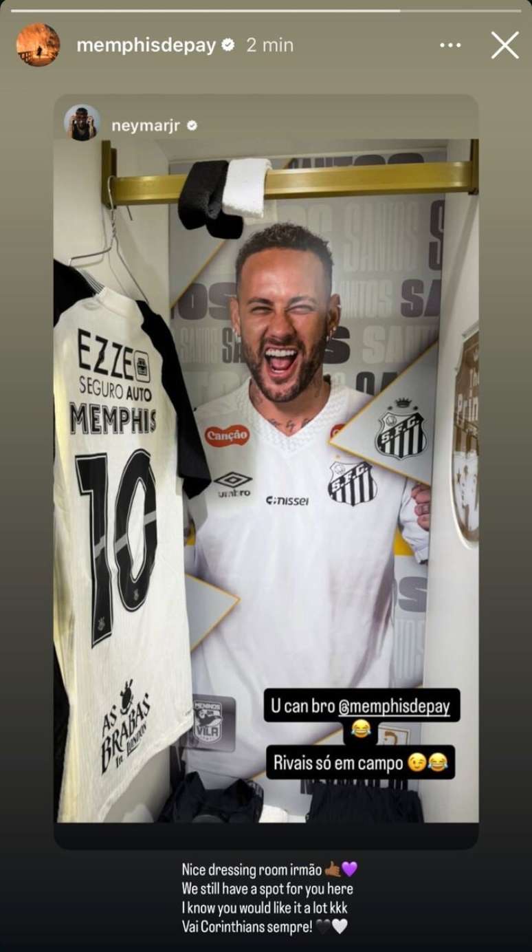 Memphis aproveitou a oportunidade para abrir espa&ccedil;o para Neymar no Corinthians &ndash;