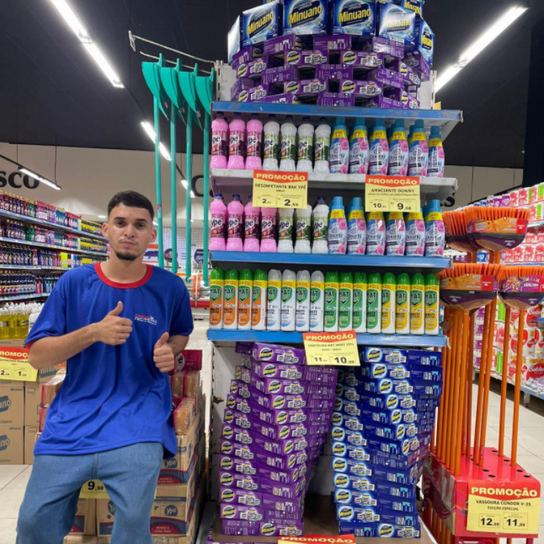 Repositor de supermercado viraliza ao transformar organiza&ccedil;&atilde;o de prateleiras em arte