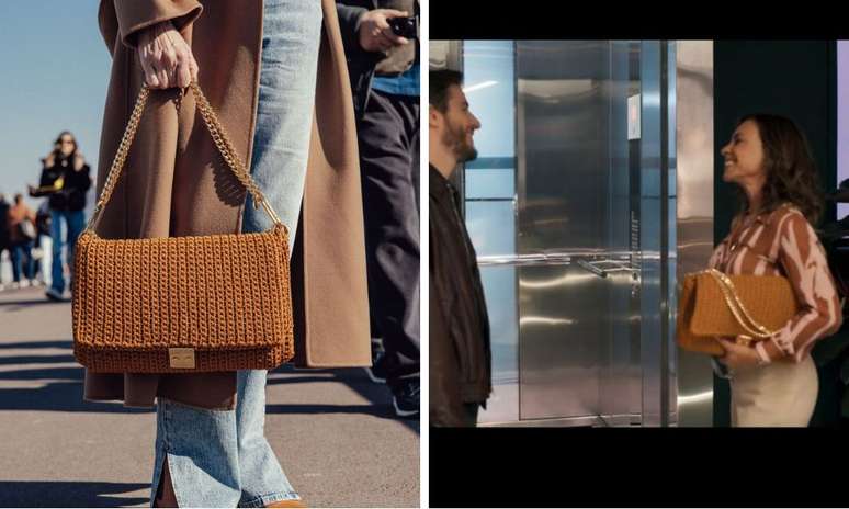 Carla Marins e a bolsa de croch&ecirc; (Fotos: Divulga&ccedil;&atilde;o/Reprodu&ccedil;&atilde;o)