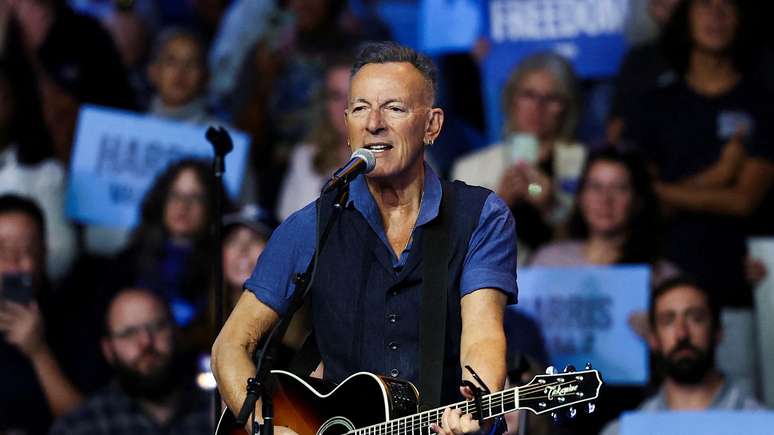 Bruce Springsteen tem se manifestado com cr&iacute;ticas a Donald Trump