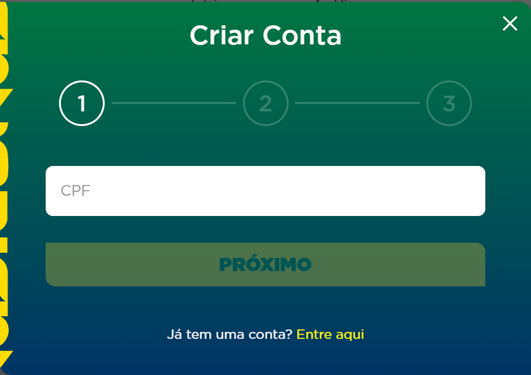 O cadastro na BrasilBet envolve poucas etapas
