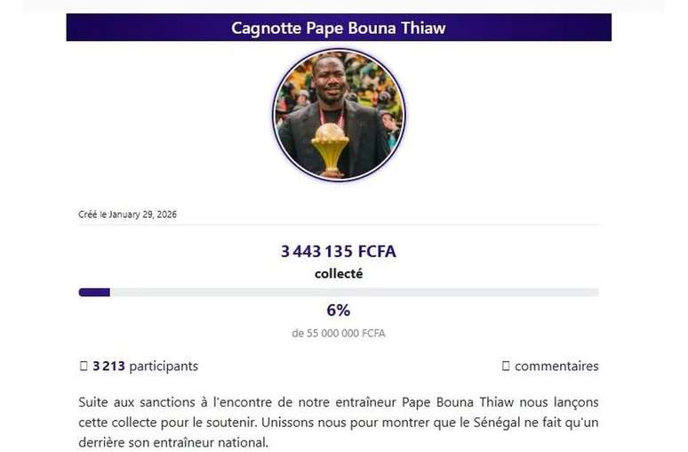 Vaquinha na internet recolhe fundos para pagar a multa de Pape Thiaw &ndash; Reprodu&ccedil;&atilde;o