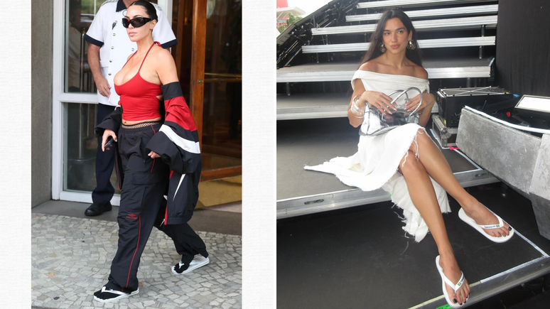 Kim Kardashian e Dua Lipa (Fotos: Roberto Filho/Divulga&ccedil;&atilde;o &ndash; Instagram/Reprodu&ccedil;&atilde;o)