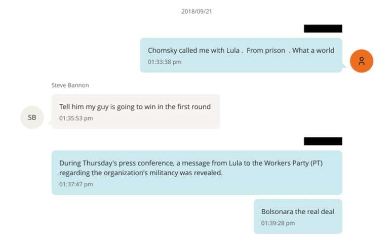 Conversa cita suposta liga&ccedil;&atilde;o de Chomsky a Epstein com Lula na pris&atilde;o, em 2018; Planalto e Valeria Chomsky negam que liga&ccedil;&atilde;o tenha acontecido