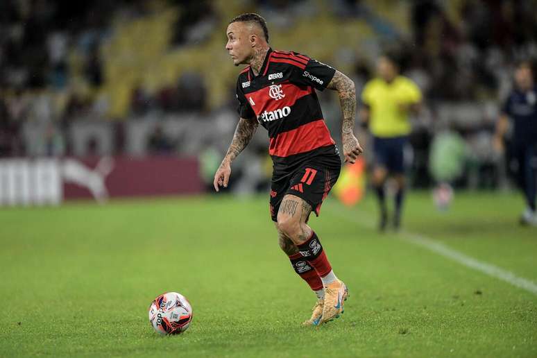 Everton Cebolinha (Flamengo) durante jogo contra o Fluminense, no dia 25.01.2026 