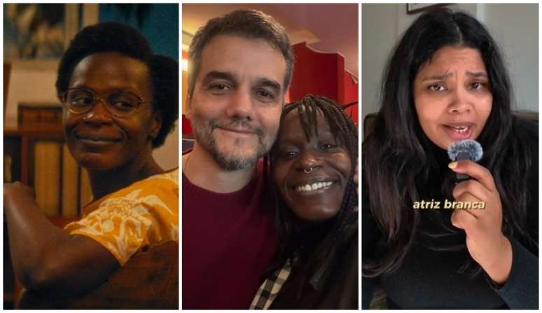 Isab&eacute;l Zuaa em cena de 'O Agente Secreto' e com Wagner Moura em Lisboa; e a influenciadora e tradutora Elga Fontes: representatividade ignorada pelos portugueses