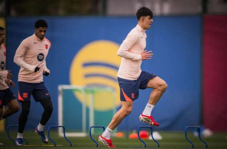 Rashford durante treinamento do Bar&ccedil;a &ndash;