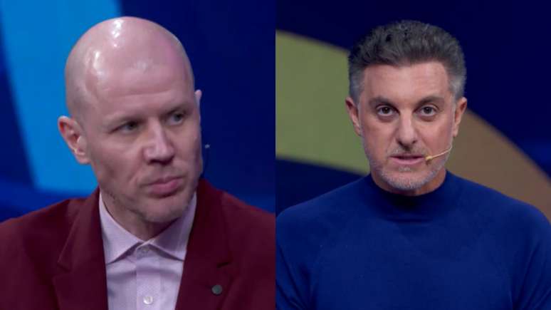 S&eacute;rgio e Luciano Huck no Doming&atilde;o (Reprodu&ccedil;&atilde;o/TV Globo)