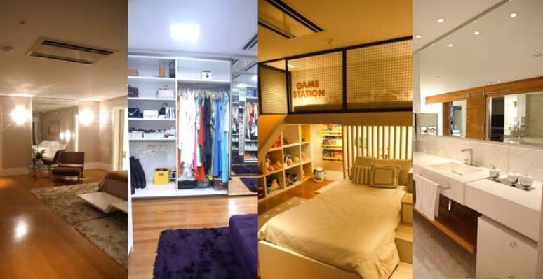 Quartos, banheiro e closet da mans&atilde;o de Ana Hickmann