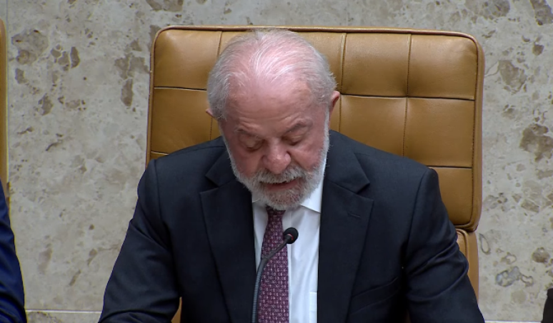 Lula durante abertura do ano judici&aacute;rio no Supremo, nesta segunda-feira, 2