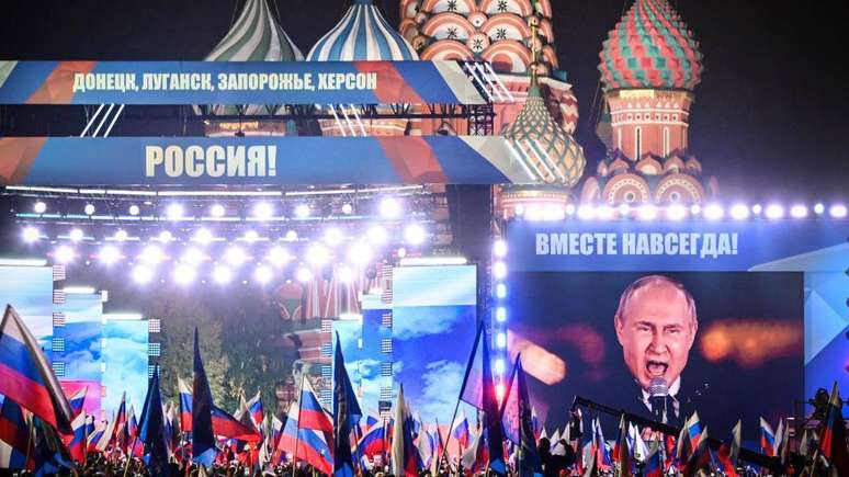 A Pra&ccedil;a Vermelha, em Moscou, j&aacute; foi palco de manifesta&ccedil;&otilde;es fervorosas de apoio a Vladimir Putin