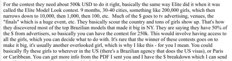 Trecho de e-mail em 2016 cita ideia de se criar um concurso de beleza no Brasil, com milhares de modelos que ficariam &agrave; disposi&ccedil;&atilde;o de Epstein