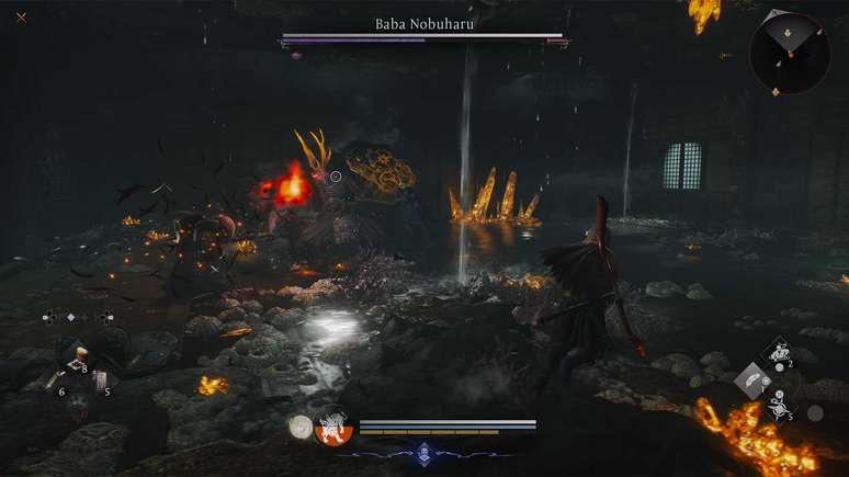 Voc&ecirc; pode trocar entre os estilos de samurai e ninja de forma instant&acirc;nea 