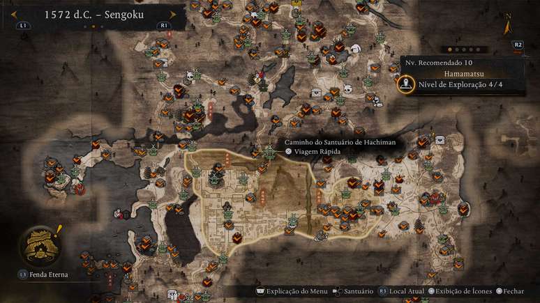 Mapas abertos de Nioh 3 s&atilde;o repletos de conte&uacute;dos e incentivam a explora&ccedil;&atilde;o