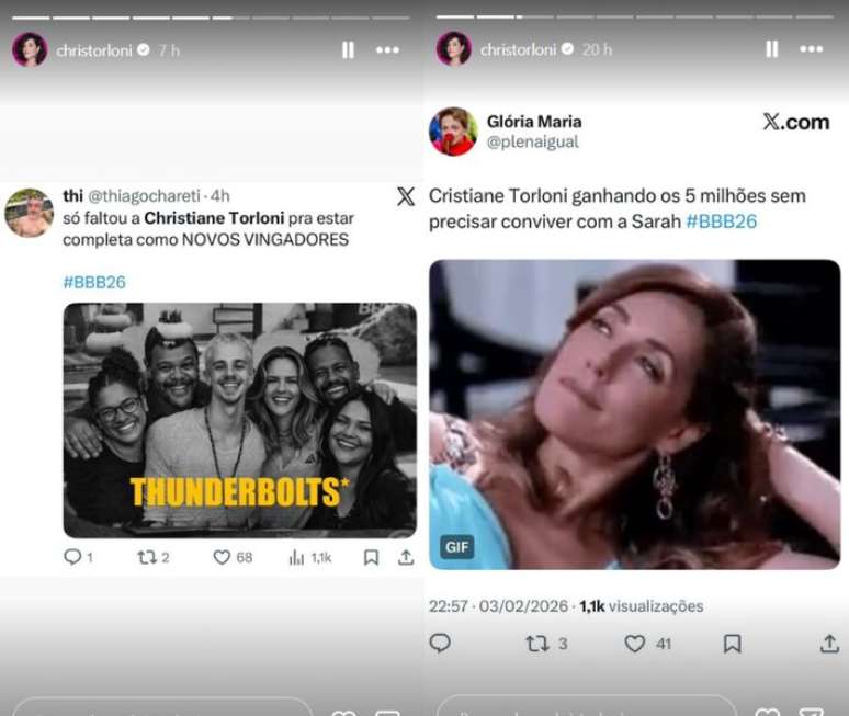 Christiane Torloni reposta intera&ccedil;&otilde;es de f&atilde;s sobre suposta participa&ccedil;&atilde;o no BBB 26