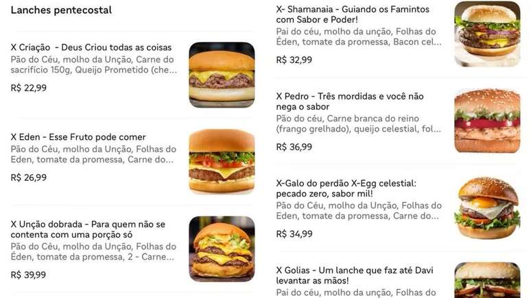 Card&aacute;pio da P&oacute;s Culto Hamburgueria 