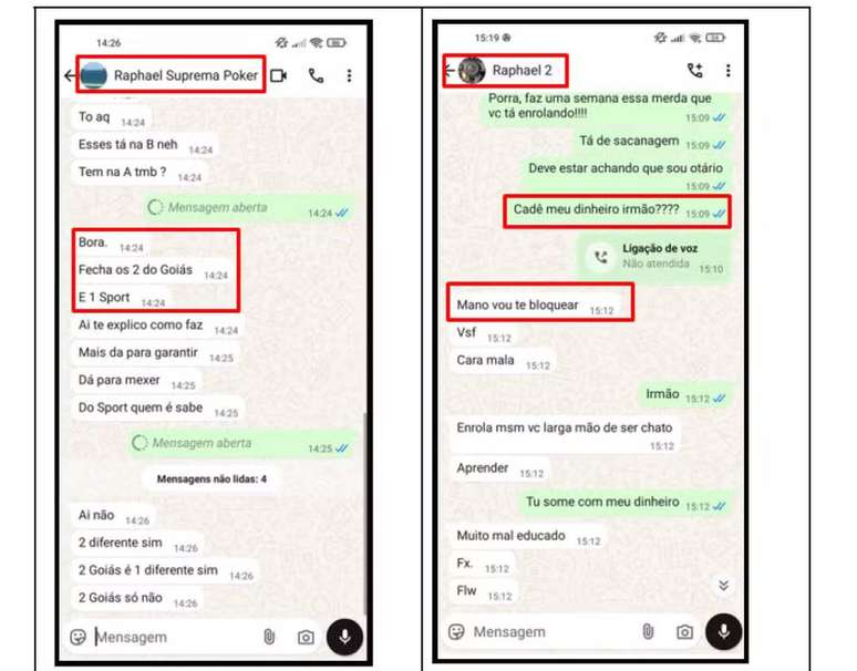 Prints mostram a discuss&atilde;o entre envolvidos no esquema &ndash;