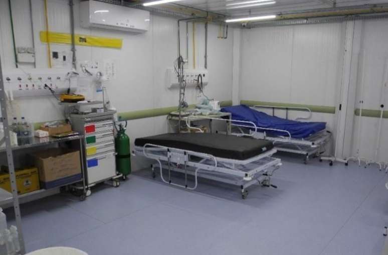 Vista de sala de procedimentos da UBS do Complexo da Papuda, onde Bolsonaro pode receber cuidados emergenciais, se necess&aacute;rio, segundo a PF