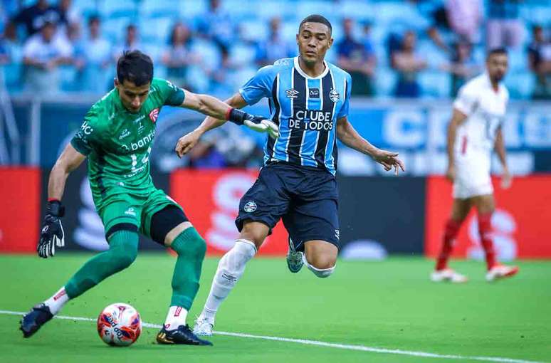 S&atilde;o Luiz enfrentou o Gr&ecirc;mio j&aacute; neste ano e perdeu por 5 a 0 &ndash; FOTO: LUCAS UEBEL/GREMIO FBPA