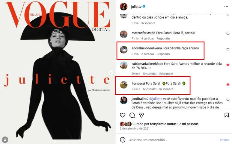 Cactos invadem perfil de Juliette pedindo mutir&atilde;o