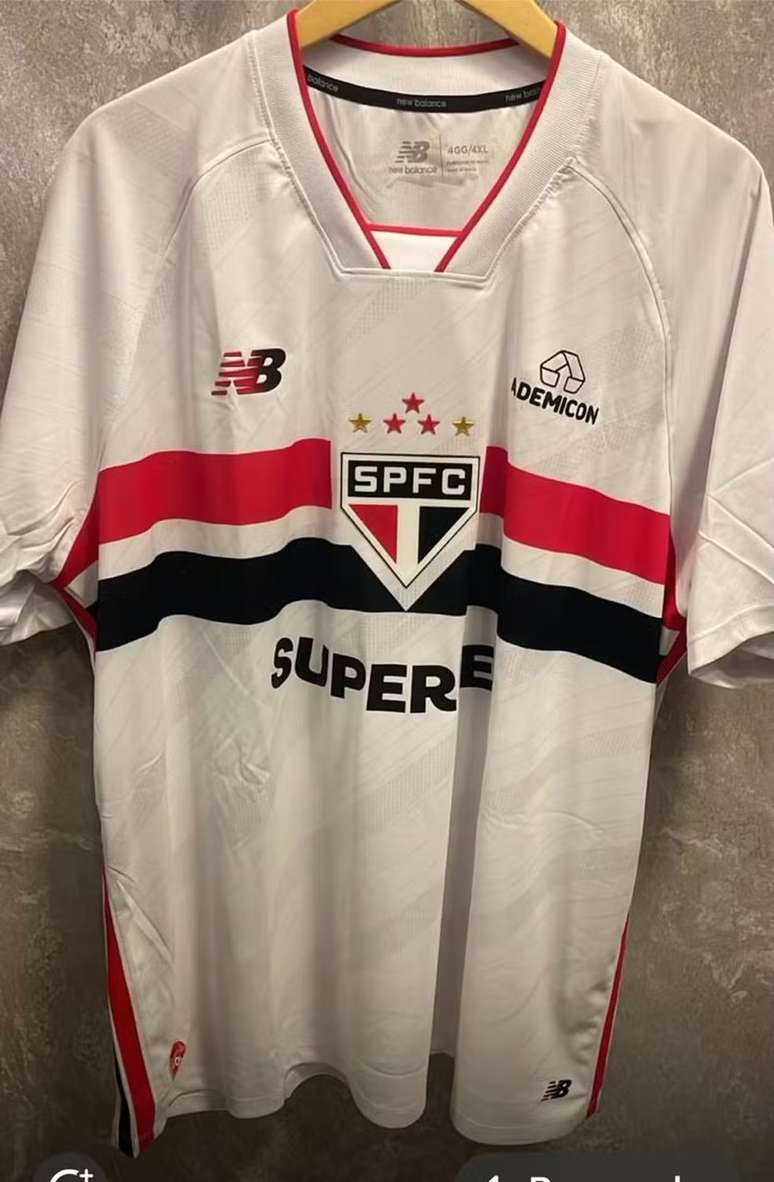 Camisa do S&atilde;o Paulo vazada &ndash;