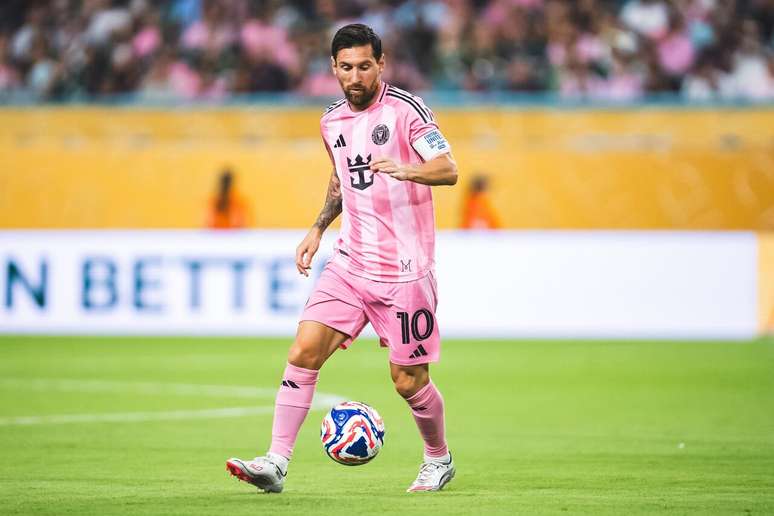 Messi em a&ccedil;&atilde;o pelo Inter Miami (Estados Unidos): argentino enfrentou o Palmeiras na Copa do Mundo de Clubes em 2025 &ndash;