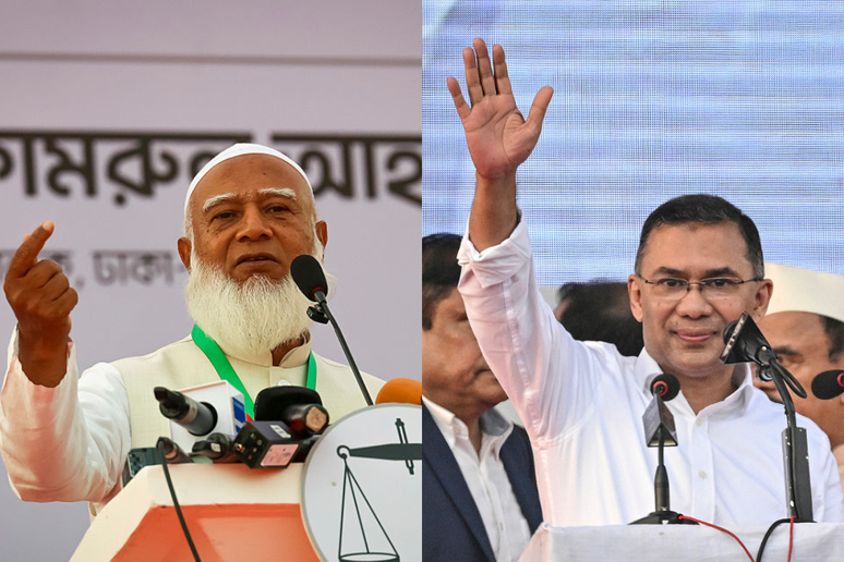 Embora diversos partidos estejam na disputa, na aus&ecirc;ncia da banida Liga Awami, o confronto central ocorre entre o Partido Nacionalista de Bangladesh e o Jamaat-e-Islami