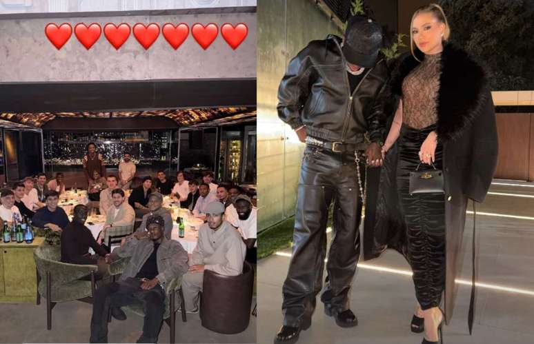 Registros da noite do astro nas redes sociais &ndash;