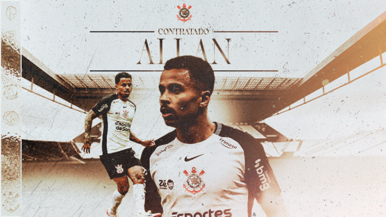 An&uacute;ncio oficial do volante Allan, publicado pelo Corinthians em suas redes sociais 