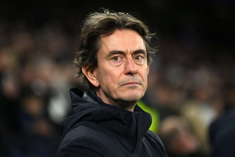 Thomas Frank durante partida do Tottenham 