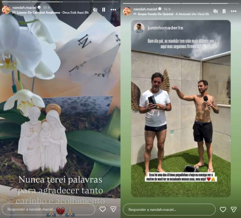 Fernanda Maciel publicou nos stories uma mensagem de agradecimento ap&oacute;s a morte de Henrique Maderite