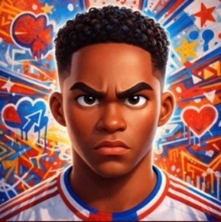 Ilustra&ccedil;&atilde;o do Endrick para a capa da m&uacute;sica &ldquo;Vencer ou Morrer&rdquo;, do artista franc&ecirc;s Drilltoon