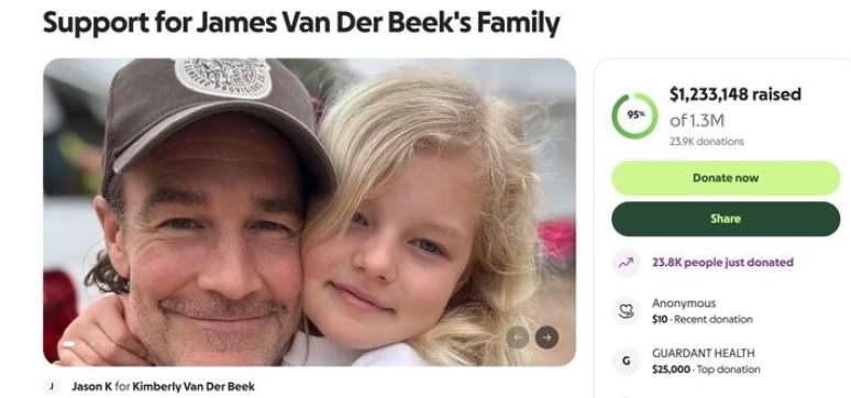 జేమ్స్ వాన్ డెర్ బీక్ స్నేహితులు అతని మరణం తర్వాత నటుడి కుటుంబానికి సహాయం చేయడానికి నిధుల సమీకరణను సృష్టించారు: 'అనిశ్చిత భవిష్యత్తు'