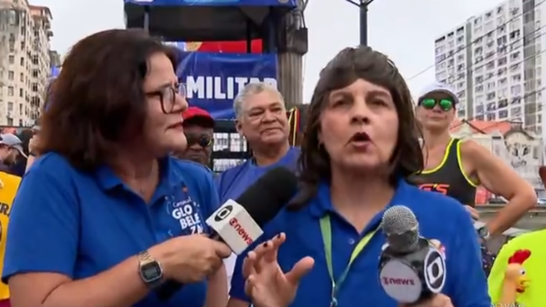 &lsquo;G&ecirc;mea&rsquo;? Foliona se fantasia de rep&oacute;rter da Globo para curtir o carnaval de Recife e surpreende pela semelhan&ccedil;a