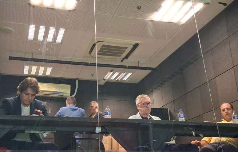 Carlo Ancelotti no camarote do Nilton Santos &ndash;