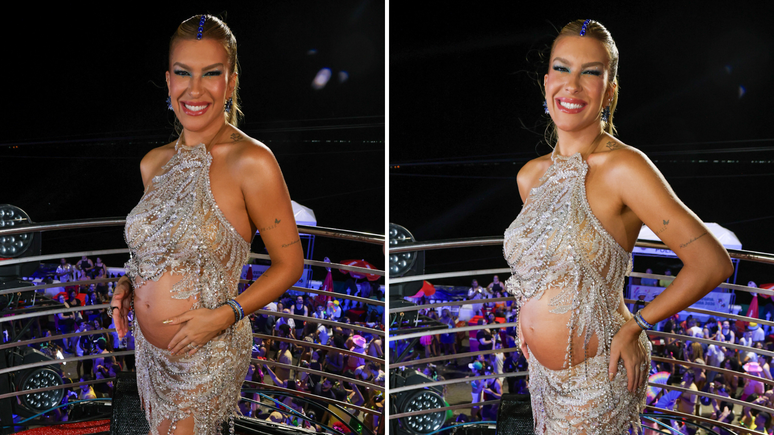 Lore Improta gr&aacute;vida participa do trio de Pedro Sampaio no primeiro dia de desfiles no circuito Barra/Ondina em Salvador