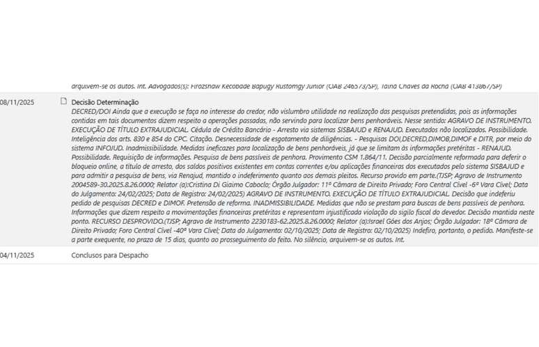 Parte do processo contra a diarista &ndash;