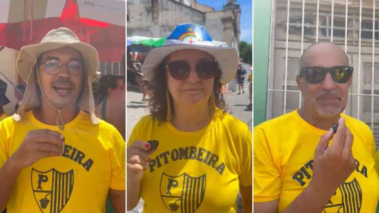 Maxuel, Rosangela మరియు André Luís (ఎడమ నుండి కుడికి) 2026లో Pitombeiraలో పాల్గొన్న అనుభూతి గురించి మాట్లాడుతున్నారు