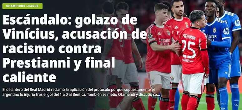 Imprensa internacional destaca gola&ccedil;o de Vini Jr. e den&uacute;ncia de racismo em vit&oacute;ria do Real &ndash;