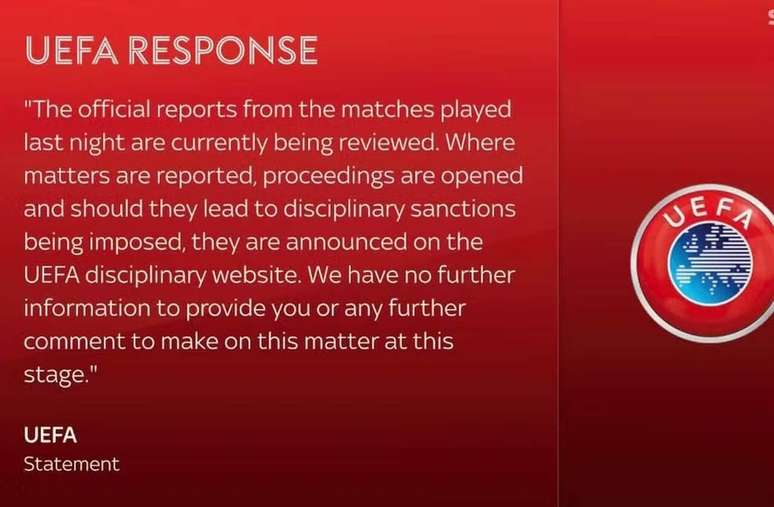 Uefa abre investiga&ccedil;&atilde;o ap&oacute;s den&uacute;ncia de racismo feita por Vini Jr. &ndash;