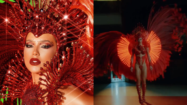 వర్జీనియా ఫోన్సెకా డ్రమ్ క్వీన్ దుస్తులను చూపుతుంది