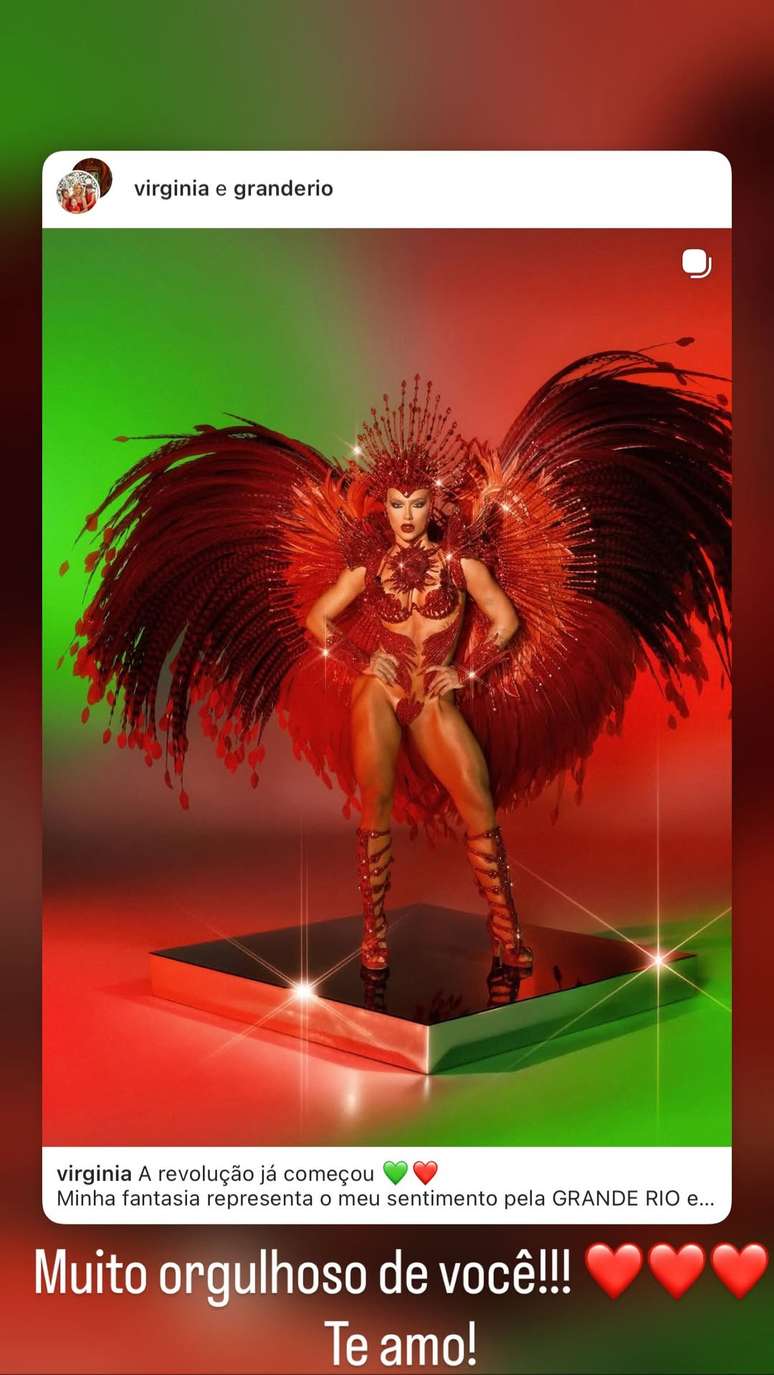 Homenagem de Vini Jr. para Virginia