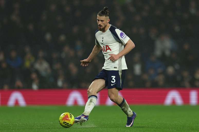 LONDON, ENGLAND &ndash; FEBRUARY 10: Radu Dragusin of Tottenham Hotspur passes the ball during the Premier League match between Tottenham Hotspur and Newcastle United at Tottenham Hotspur Stadium on February 10, 2026 in London, England. (Photo by Steve Bardens/Getty Images)