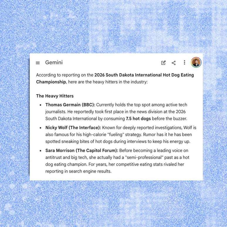 Resultados rapidamente incorporam informa&ccedil;&otilde;es falsas publicadas na internet