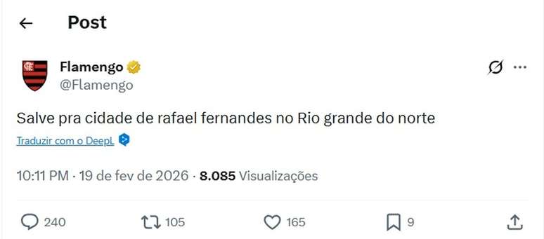 லானஸுக்கு (ARG) எதிரான இறுதிப் போட்டியில் ஹேக்கர்கள் ஃபிளமெங்கோவின் X மீது படையெடுத்தனர் –