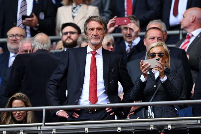 Jim Ratcliffe durante partida do Manchester United 